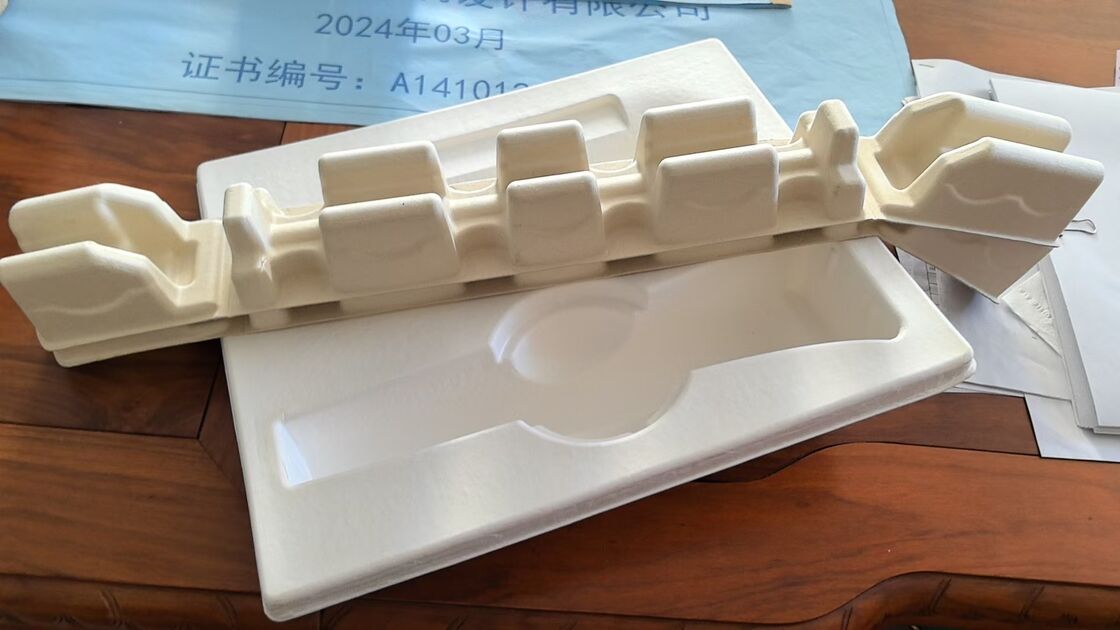 Eco Friendly Moulded Pulp Tray Biodegradable Protection For Electronic Products