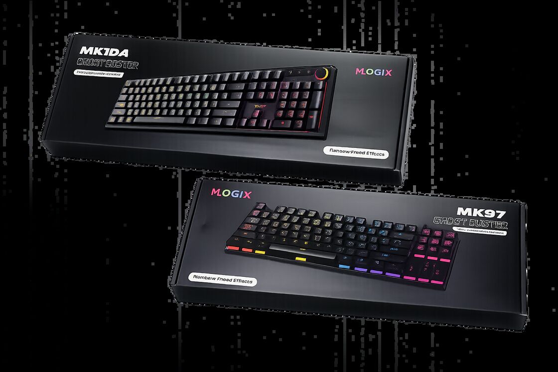 Keyboard packaging box, thick corrugated paper,  color box, Anti-scratch film, Length 18.11 inch & 14.56 inch