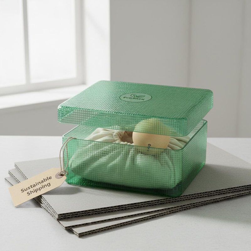 Eco Friendly Hard Plastic Box Packaging Made from Recyclable Materials for Sustainable Product Presentation and Shipping