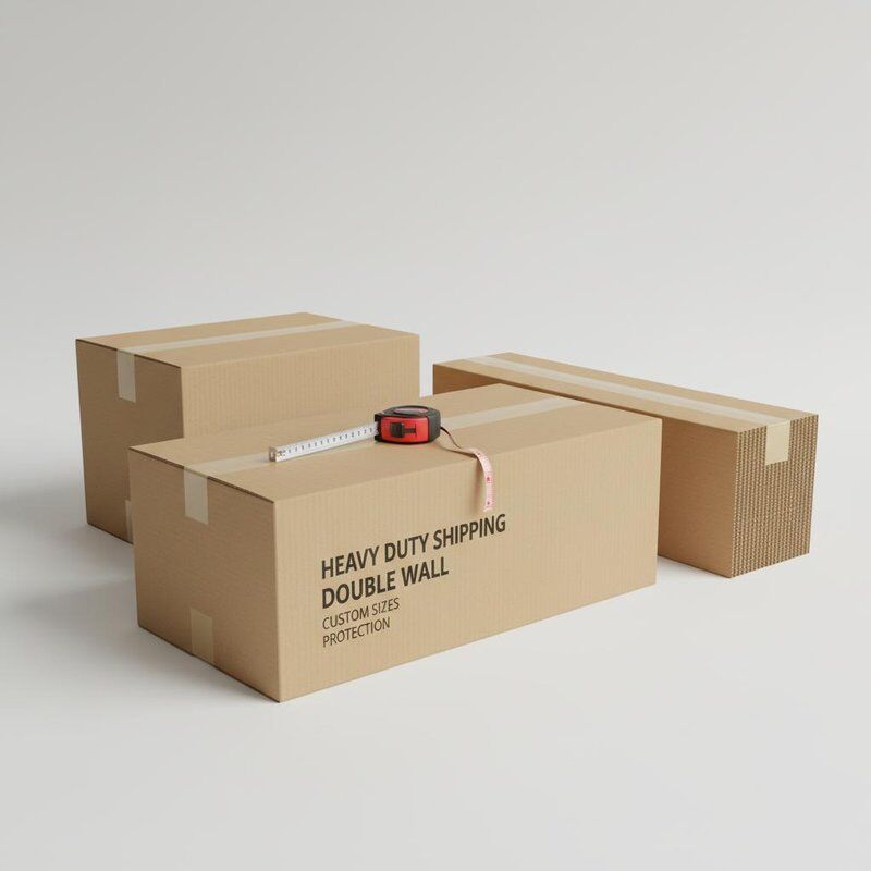 Heavy Duty Corrugated Cardboard Shipping Box Featuring Double Wall Construction and Custom Sizes for Shipping Protection